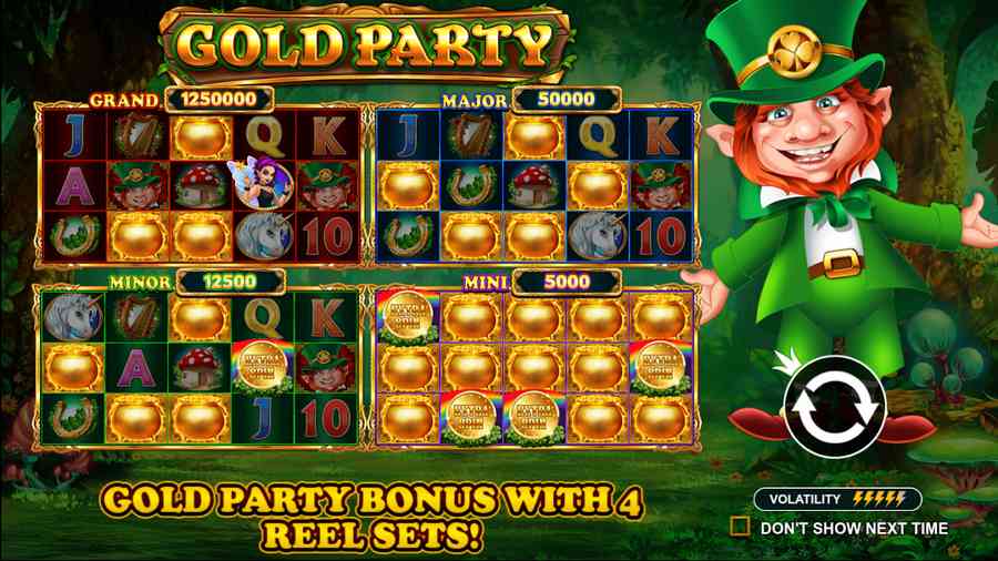 Gold Party gameplay — tragamonedas 5x3 de Pragmatic Play